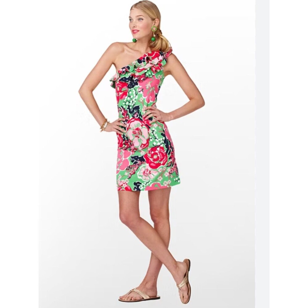 NWT Lilly Pulitzer Emerald Green A Thing Called Love Whinnie Dress Silk Blend S